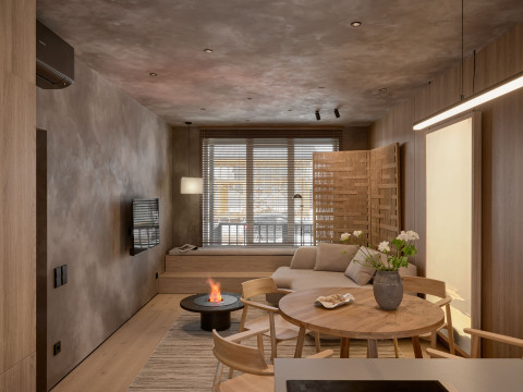 Lamarty chipboard and SyPly plywood in the “Dachny Otvet” project on NTV. Horizon boundaries for the kitchen-living room